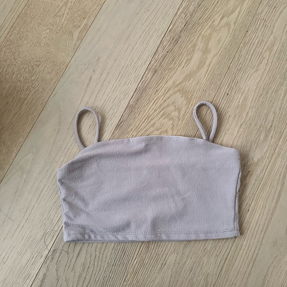 Lavender Spaghetti Strap Crop Top - Picture 1 of 2